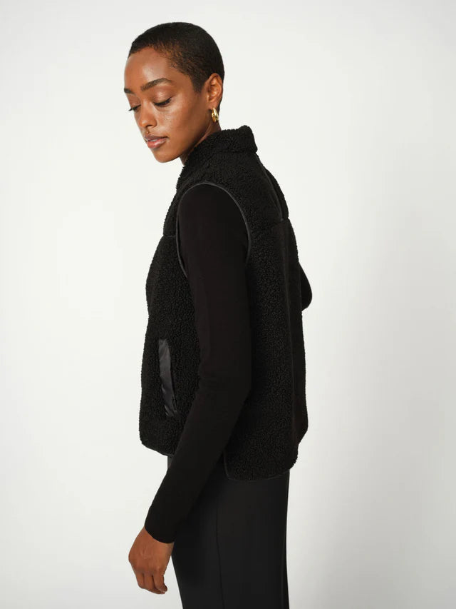 Mos Mosh MMRowe Teddy Waistcoat Black