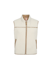 Mos Mosh MMRowe Teddy Waistcoat ecru