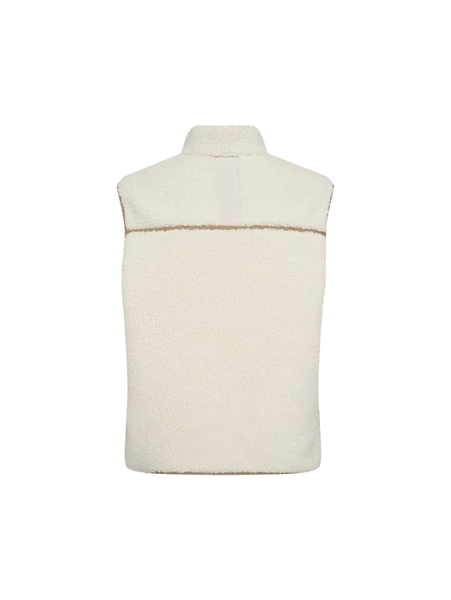 Mos Mosh MMRowe Teddy Waistcoat ecru