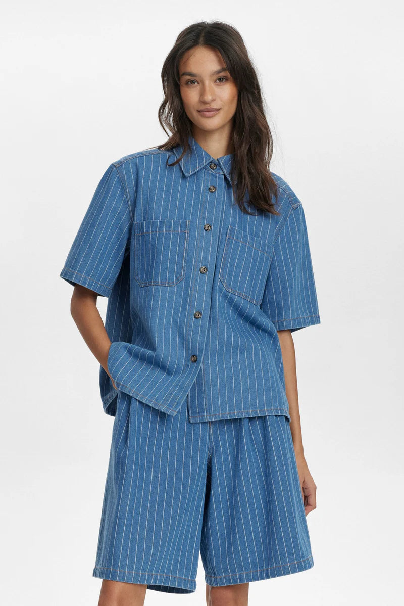 Numph Nulucie Shirt dark blue denim