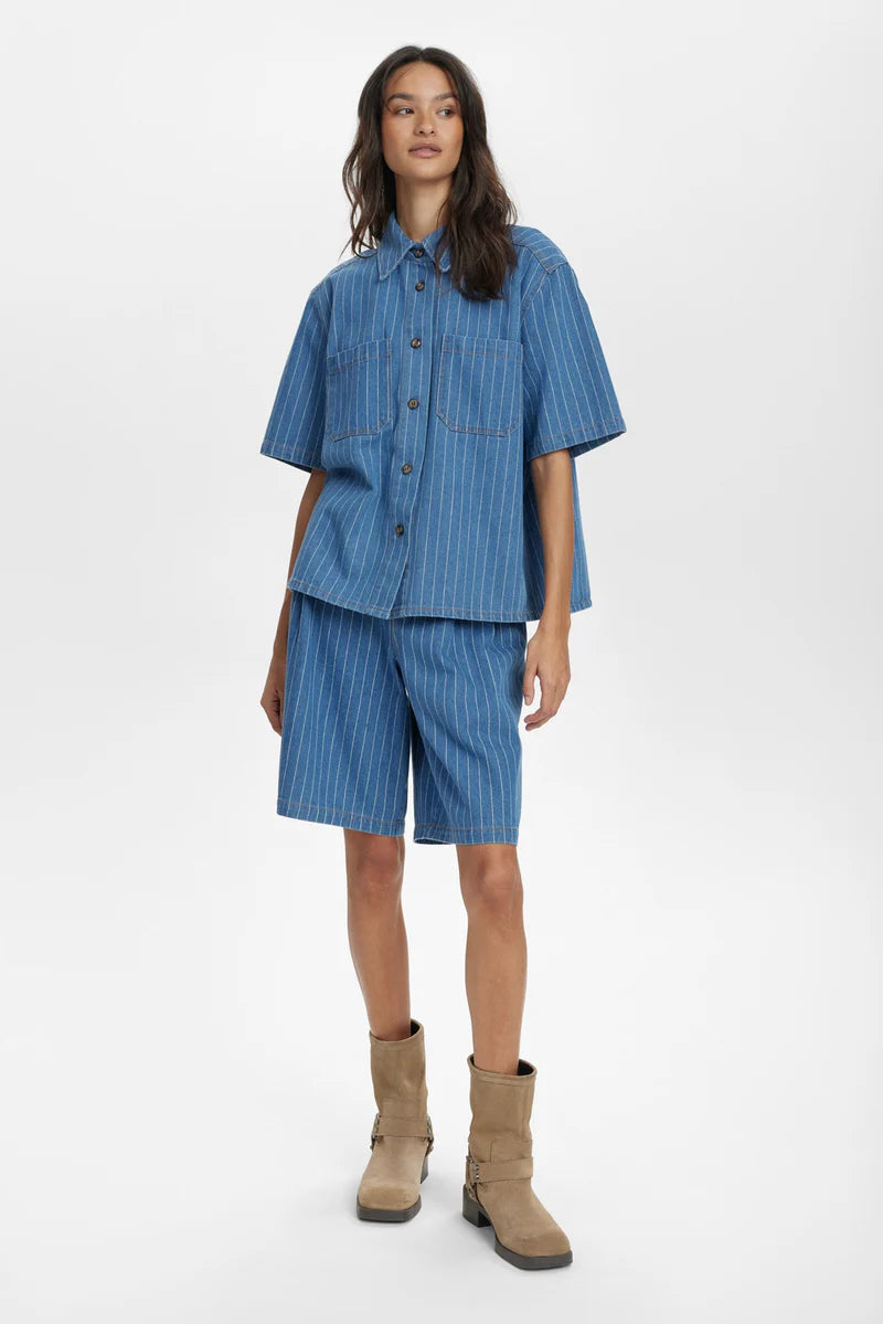 Numph Nulucie Shirt dark blue denim