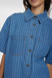 Numph Nulucie Shirt dark blue denim