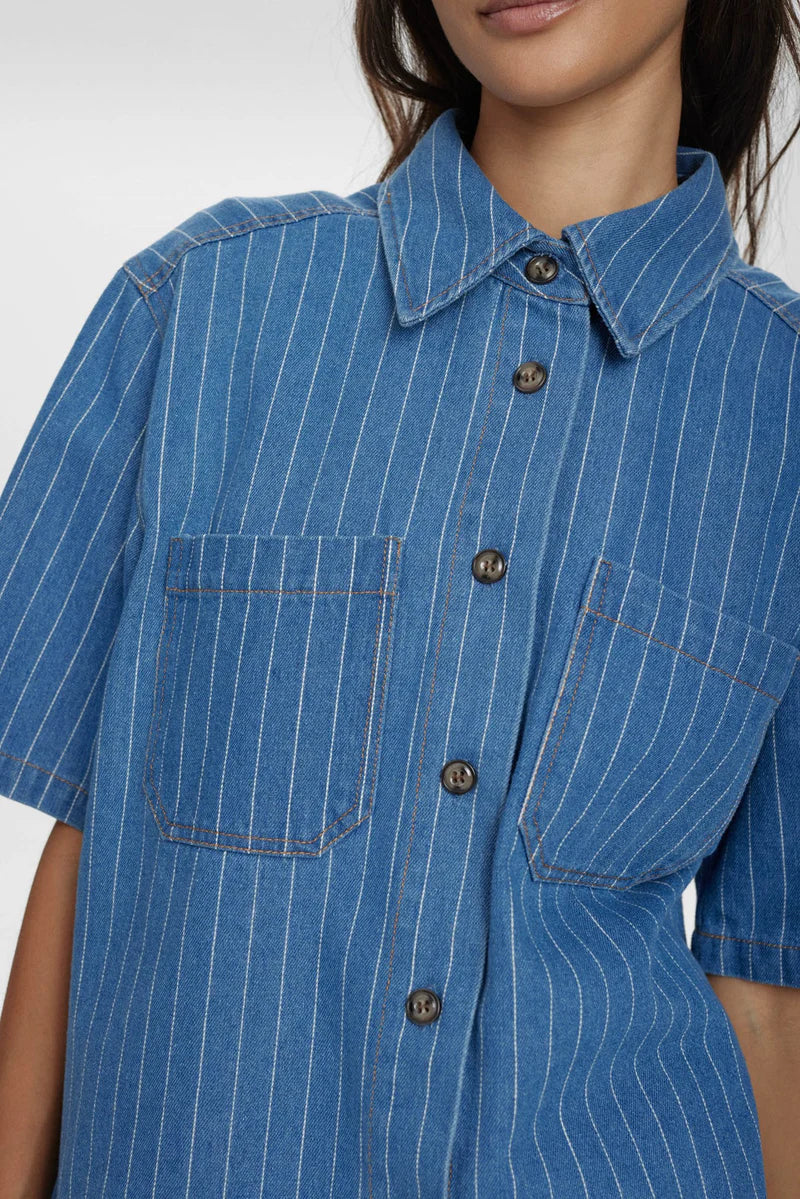 Numph Nulucie Shirt dark blue denim