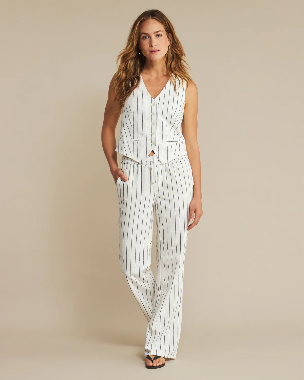 Red Button SRB4441A Colette cotton linen navy