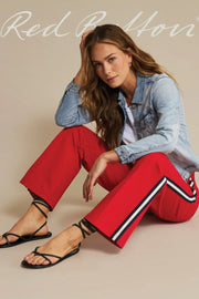 Red Button SRB442B Colette Punta drawstring sidetape red