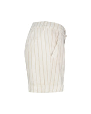 Red Button SRB4574 Cleo short cotton linen stripe high dark sand