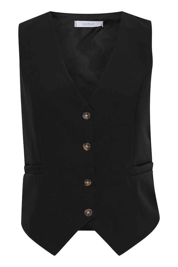 Sorbet Sbangelina Waistcoat Black
