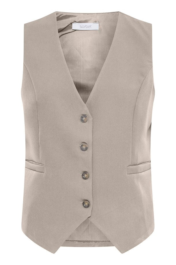 Sorbet Sbangelina Waistcoat Taupe