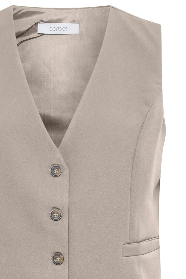 Sorbet Sbangelina Waistcoat Taupe