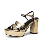Shoe The Bear Nova Strap Leather Gold