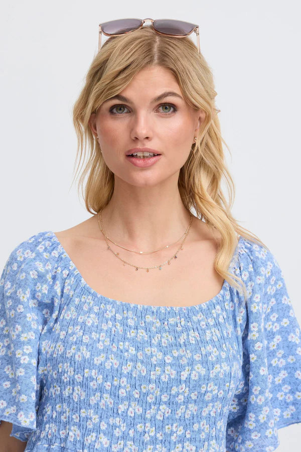 Sorbet SBalexa SF short dress blue floral