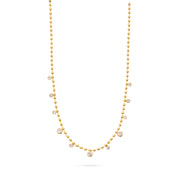 Talis Chains Ball Chain Necklace CZ drop