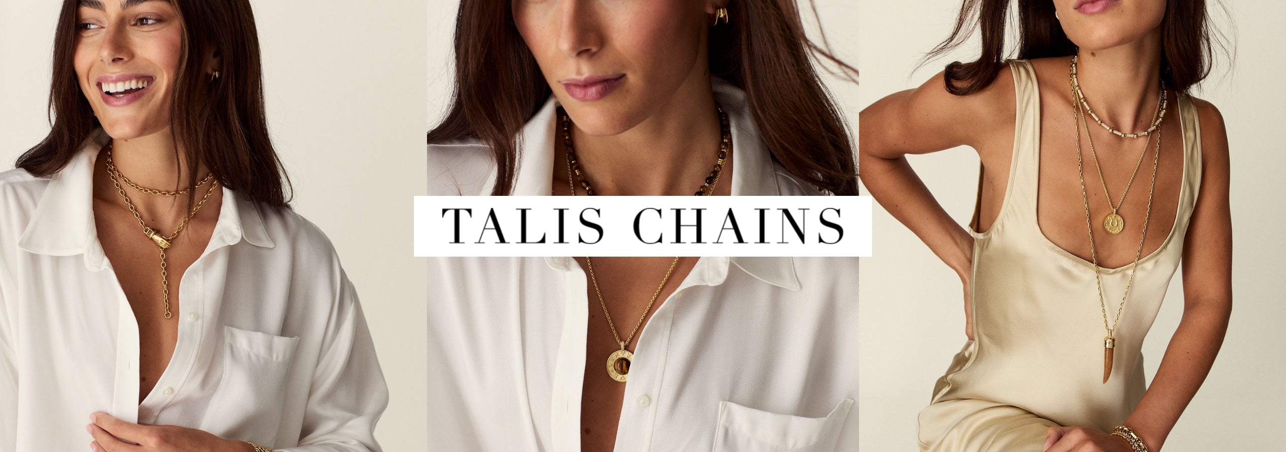 Talis chains 3 images of women wearing jewellery