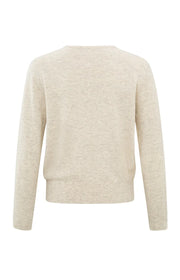 Yaya 01-000443-502 sweater with deep round neck