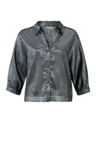 Load image into Gallery viewer, YAYA 01-201119-411 METALLIC BLOUSE GREY
