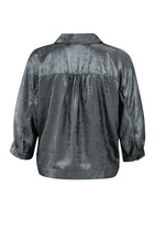 Load image into Gallery viewer, YAYA 01-201119-411 METALLIC BLOUSE GREY
