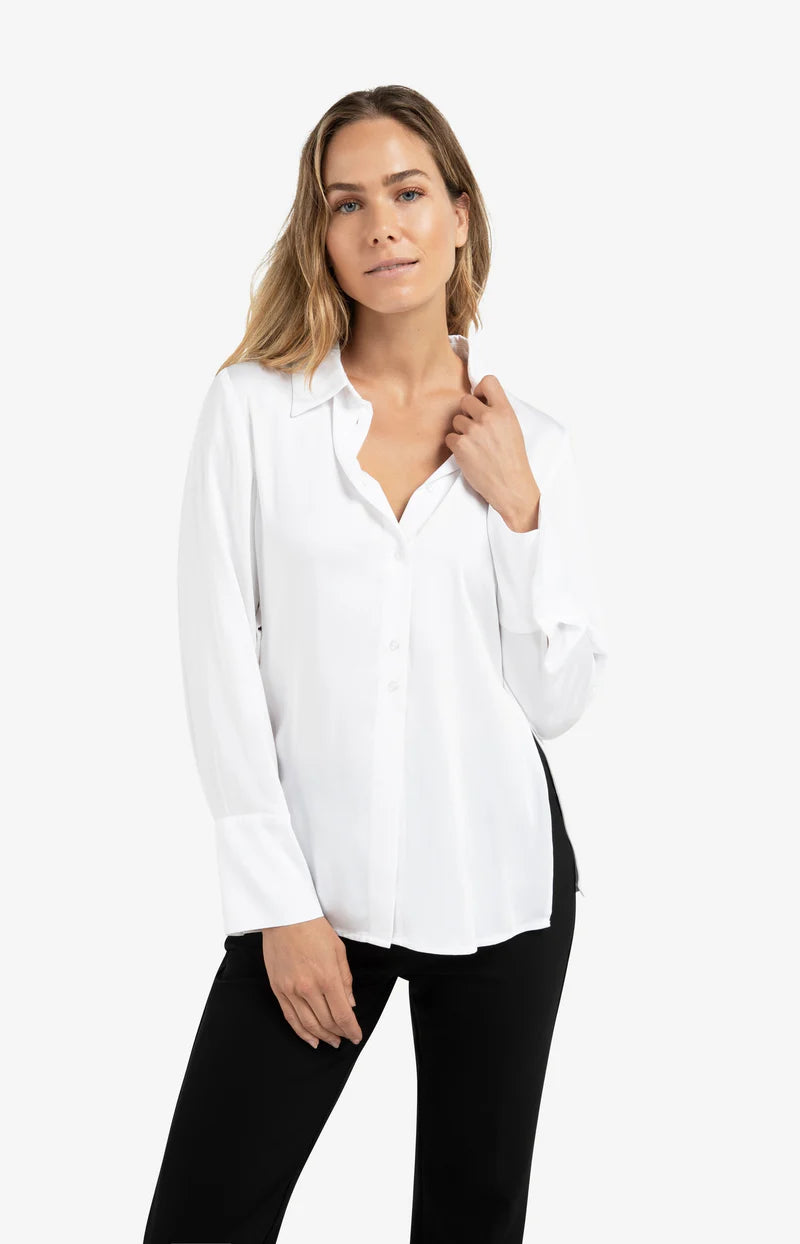 YAYA 01-201185-511 Blouse with subtle button detail white