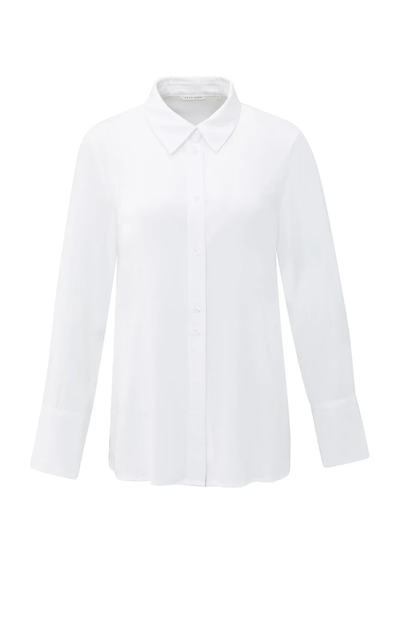 YAYA 01-201185-511 Blouse with subtle button detail white