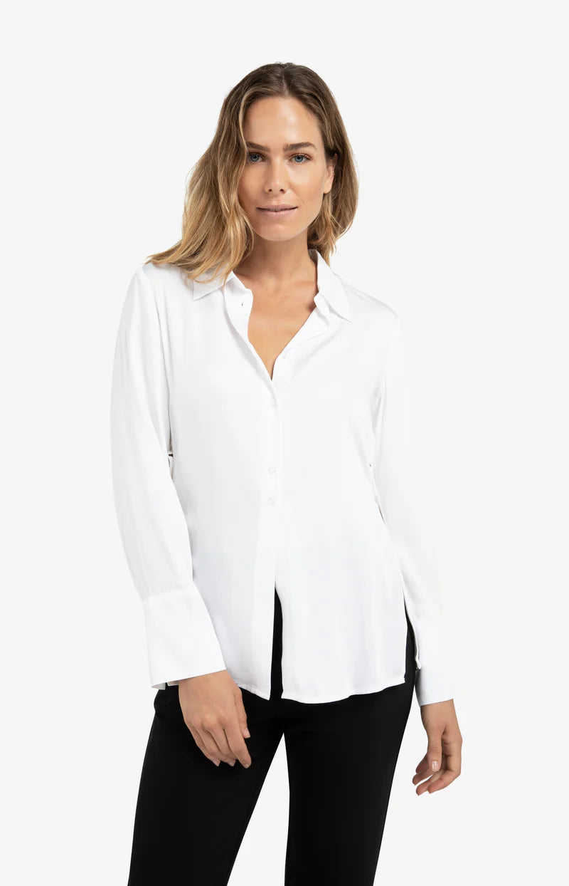 YAYA 01-201185-511 Blouse with subtle button detail white