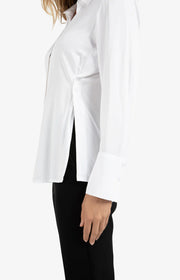 YAYA 01-201185-511 Blouse with subtle button detail white