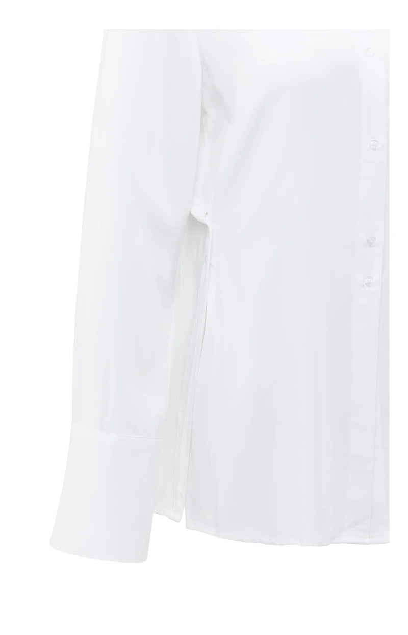 YAYA 01-201185-511 Blouse with subtle button detail white