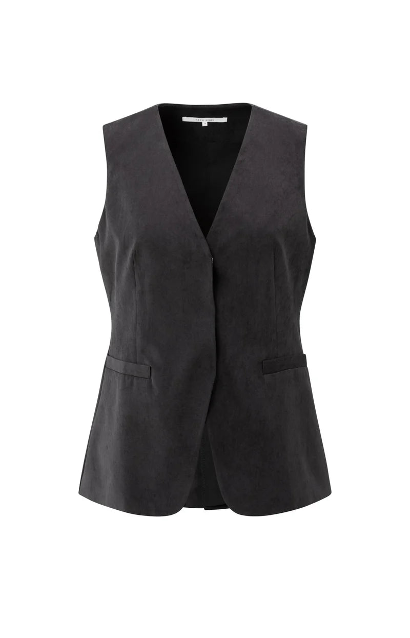 YAYA 01-521006-511 fitted gilet black