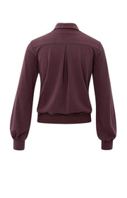 YAYA 01-709343-511 Jersey blouse double layer fudge