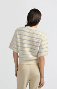 Yaya 01-000439-502 soft sweater with shiny stripes