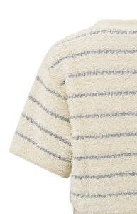 Yaya 01-000439-502 soft sweater with shiny stripes