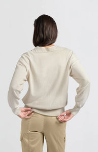 Yaya 01-000443-502 sweater with deep round neck