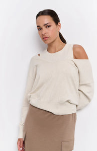 Yaya 01-000443-502 sweater with deep round neck