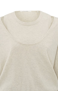 Yaya 01-000443-502 sweater with deep round neck