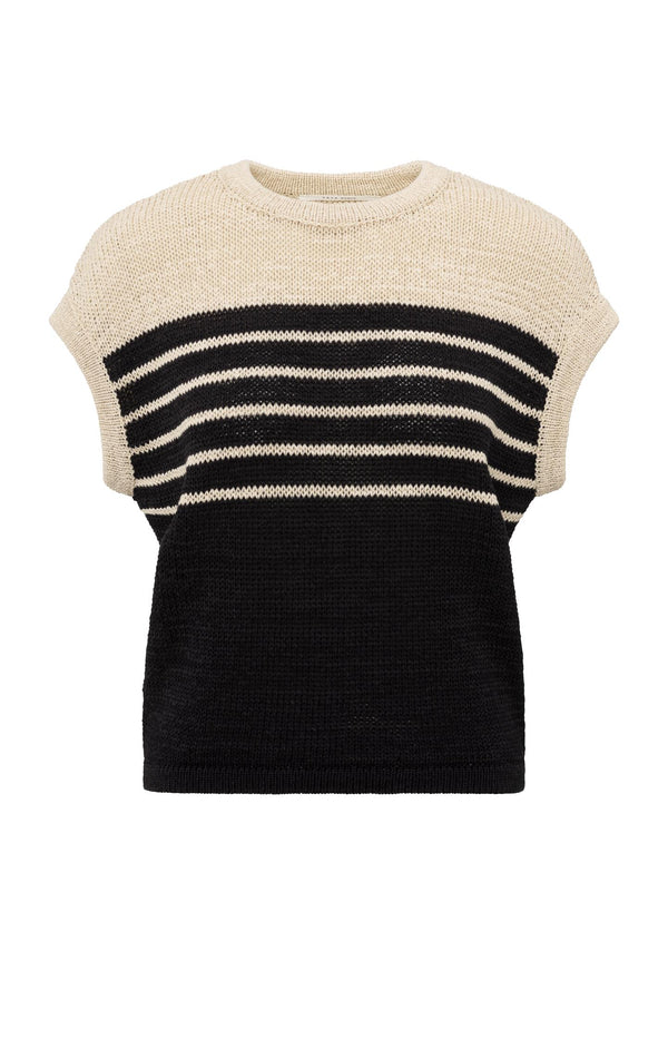 Yaya 01-000470-505 sleeveless knitted top