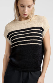 Yaya 01-000470-505 sleeveless knitted top
