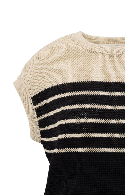 Yaya 01-000470-505 sleeveless knitted top