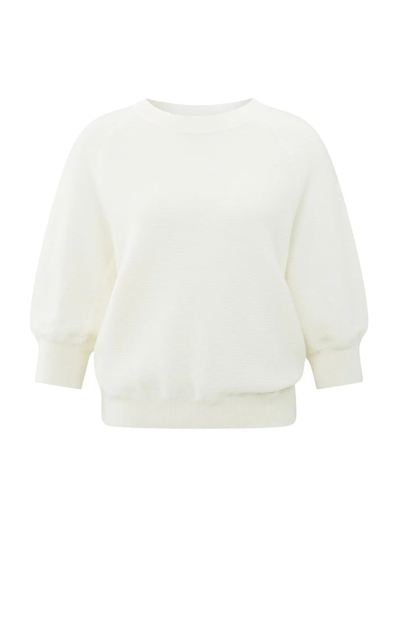 Yaya 01-000482-507 Raglan sewater with subtle balloon