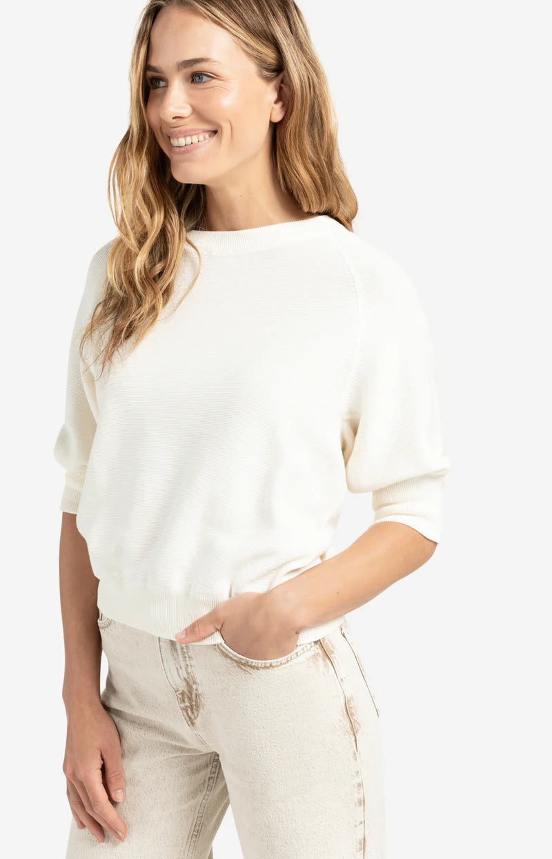 Yaya 01-000482-507 Raglan sewater with subtle balloon