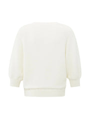 Yaya 01-000482-507 Raglan sewater with subtle balloon