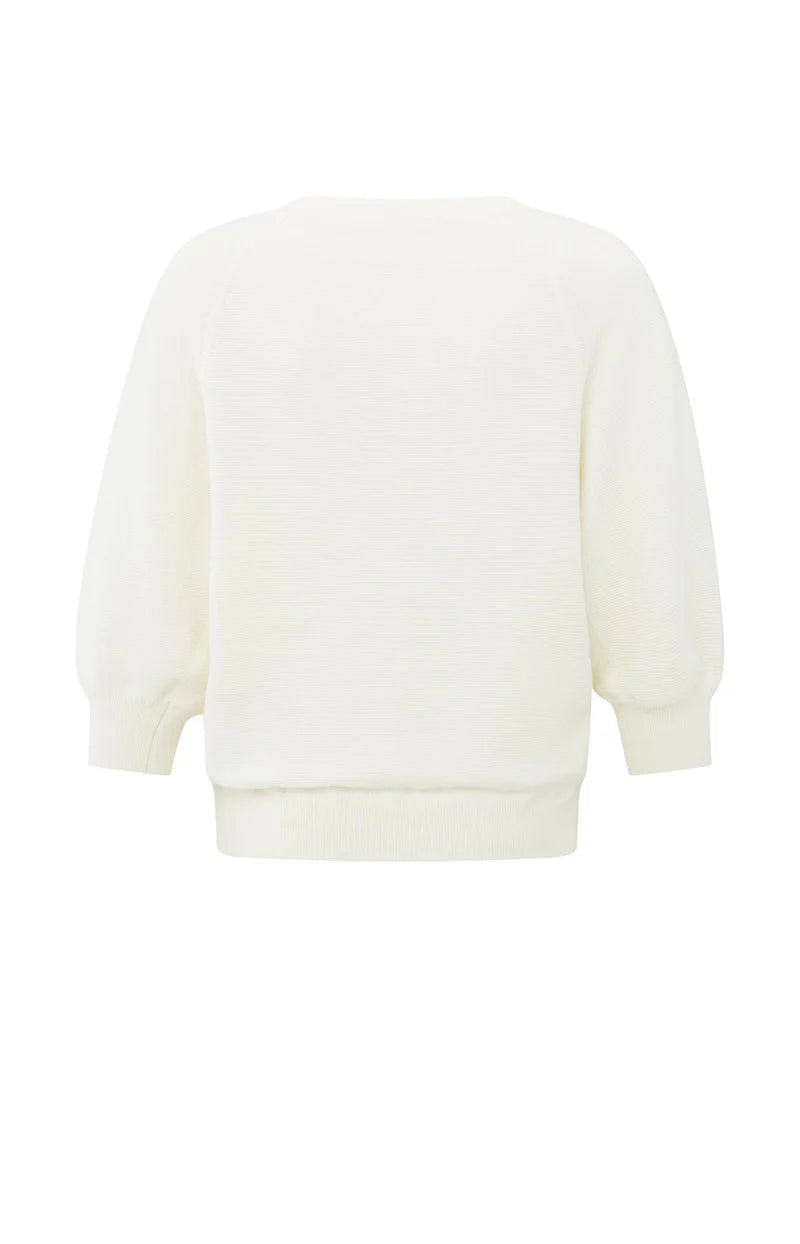 Yaya 01-000482-507 Raglan sewater with subtle balloon