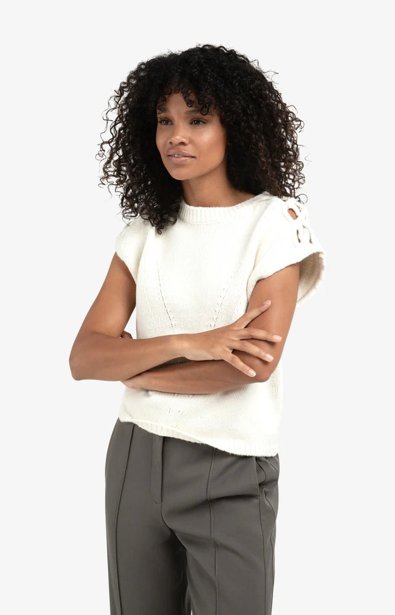 Yaya 01-000511-510 sleeveless sweater cable