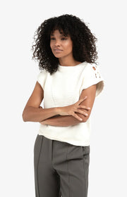Yaya 01-000511-510 sleeveless sweater cable