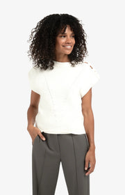 Yaya 01-000511-510 sleeveless sweater cable