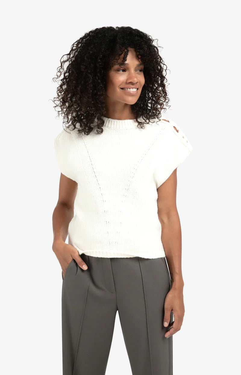 Yaya 01-000511-510 sleeveless sweater cable
