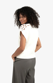 Yaya 01-000511-510 sleeveless sweater cable