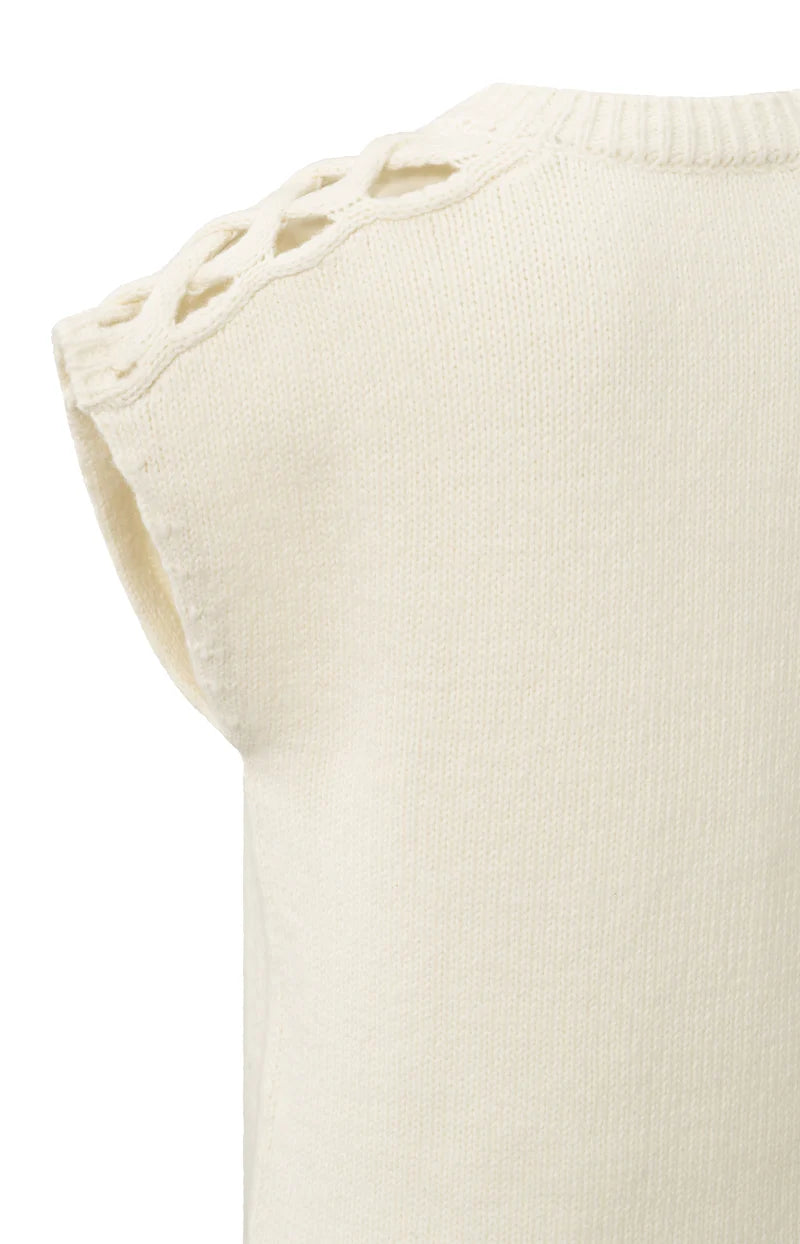 Yaya 01-000511-510 sleeveless sweater cable