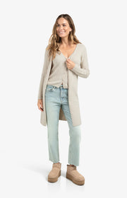 Yaya 01-010138-510 Long cardi gilet layer grey