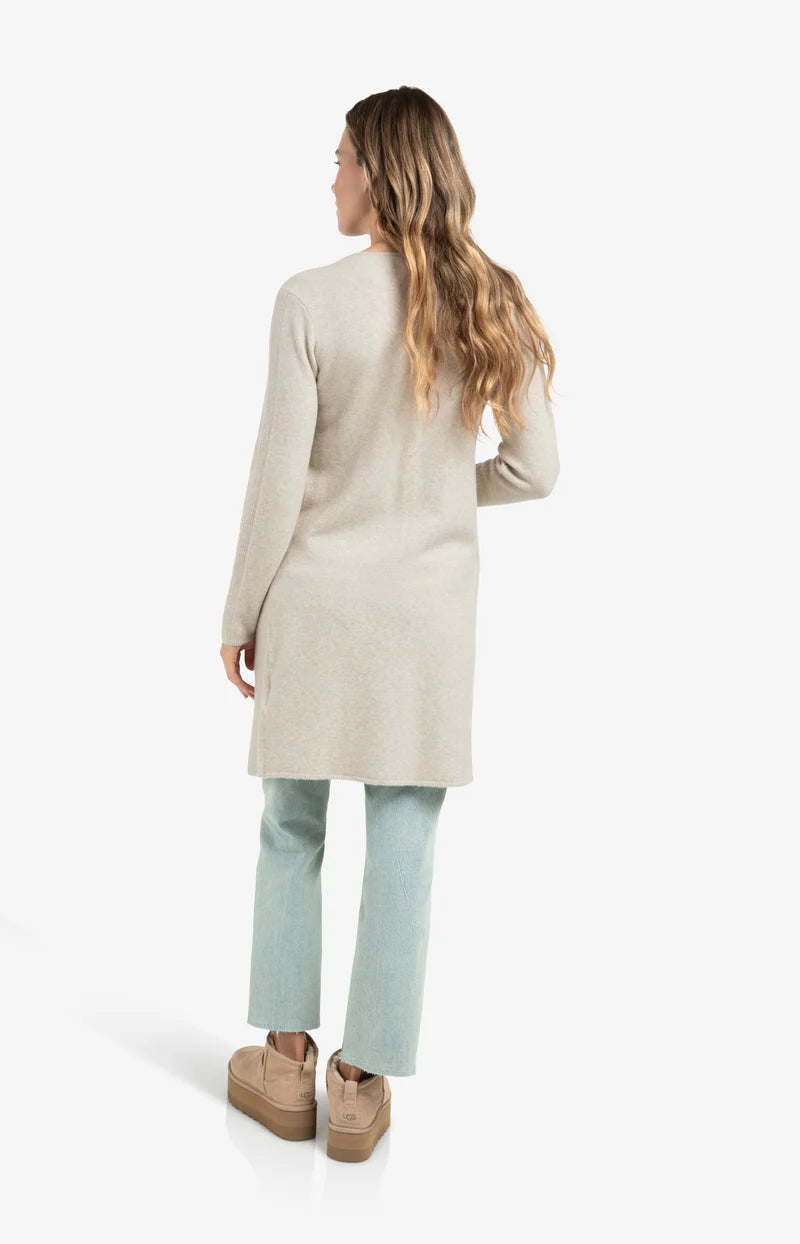 Yaya 01-010138-510 Long cardi gilet layer grey