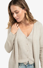 Yaya 01-010138-510 Long cardi gilet layer grey
