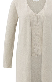 Yaya 01-010138-510 Long cardi gilet layer grey
