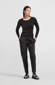 Yaya 01-30113-503 Cotton Woven high waisted trouser